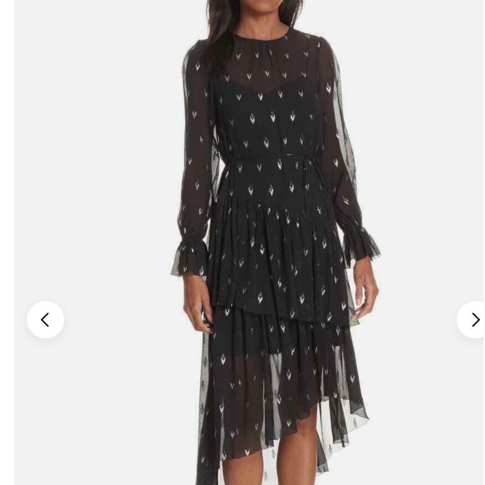 JOIE Maylene Asymmetrical Silk Blend Dress